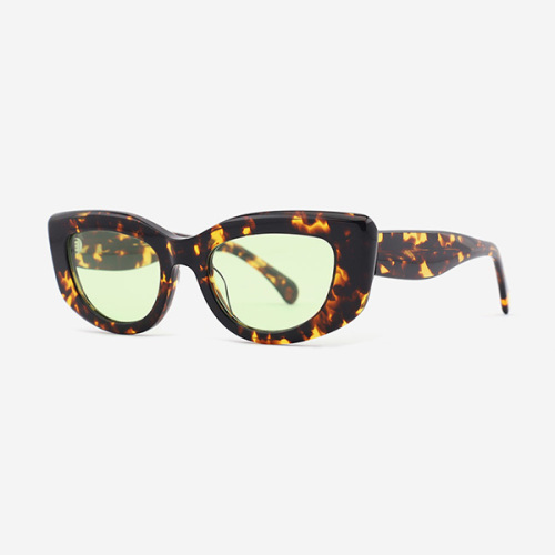 Rectangle and Vintage acetate female sunglasses