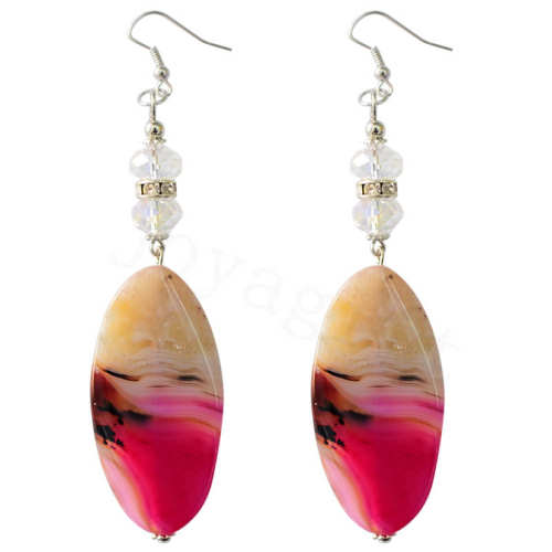 Natural Gemstone Agate Earring