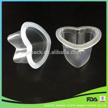 35ml Clear Heart Shape Plastic Jelly Cups