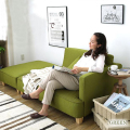 Klädda Chaise Lounge Soffa med ottoman