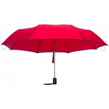 Parapluie pliant solide coupe-vent uni 3 couleurs