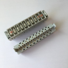 3 Pole 10 Pair Over-voltage Gas Tube Arrester Protection Magazine