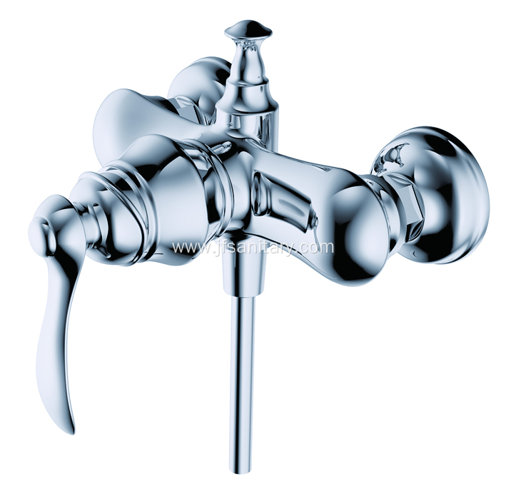 Exposed Brass Shower Mixer Valve Faucet Chrome Polished