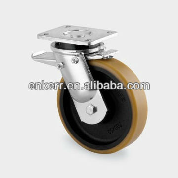 Industrial super heavy duty kingpinless caster wheel