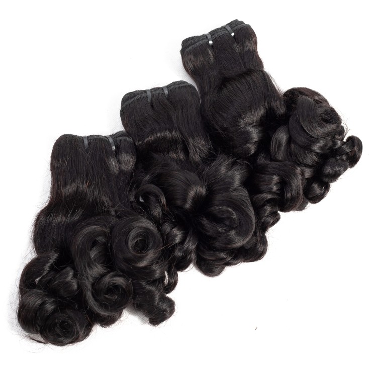9A Grade funmi hair magic curl 100% human hair bundles 100g natural color 10"-20" wholesale indian hair weave from China factory