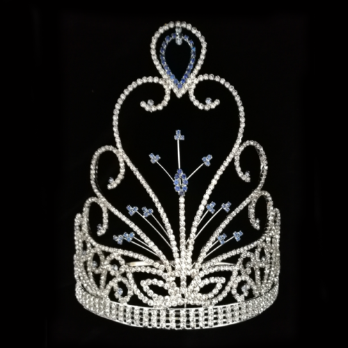 Couronne de reine de reconstitution historique de 8 pouces en strass