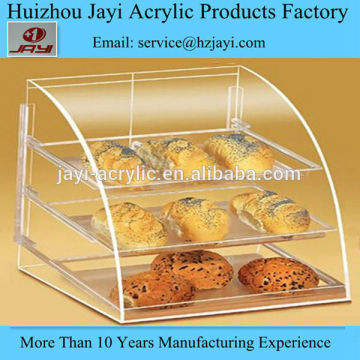 China supplier acrylic bread display box,clear acrylic bread box