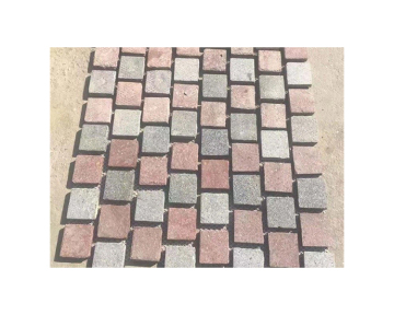 Natural Multicolor Porphyry Cubes for 10x10x5 cm Outdoor Paving Stones