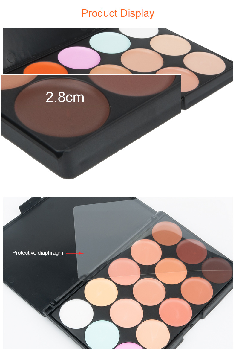 15 colors concealer foundation cream natural dark circles uniform skin color makeup wholesale neutral printable logo