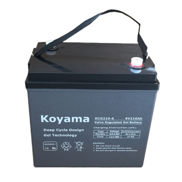 Koyama 6V210AH Deep Cycle VRLA Gel Battery DCG210-6 for Forklifts and Golf Carts
