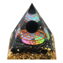 Black Obsidian 60MM Orgonite Pyramid for Positive Energy