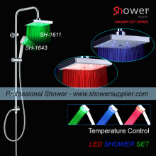 Luxury Romantic Stainless Steel Light LED Shower Column