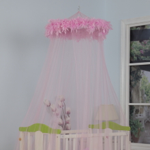 Mosquito Nets Baby Crib Feather Dome Bed Canopy