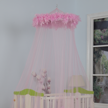 Mosquito Nets Baby Crib Feather Dome Bed Canopy