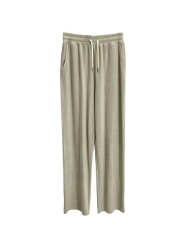 Ladies' khaki drawstring casual pants