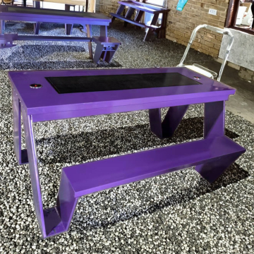 Energy Efficient Solar Bench with Charging Port