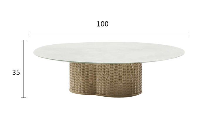 Tea table size