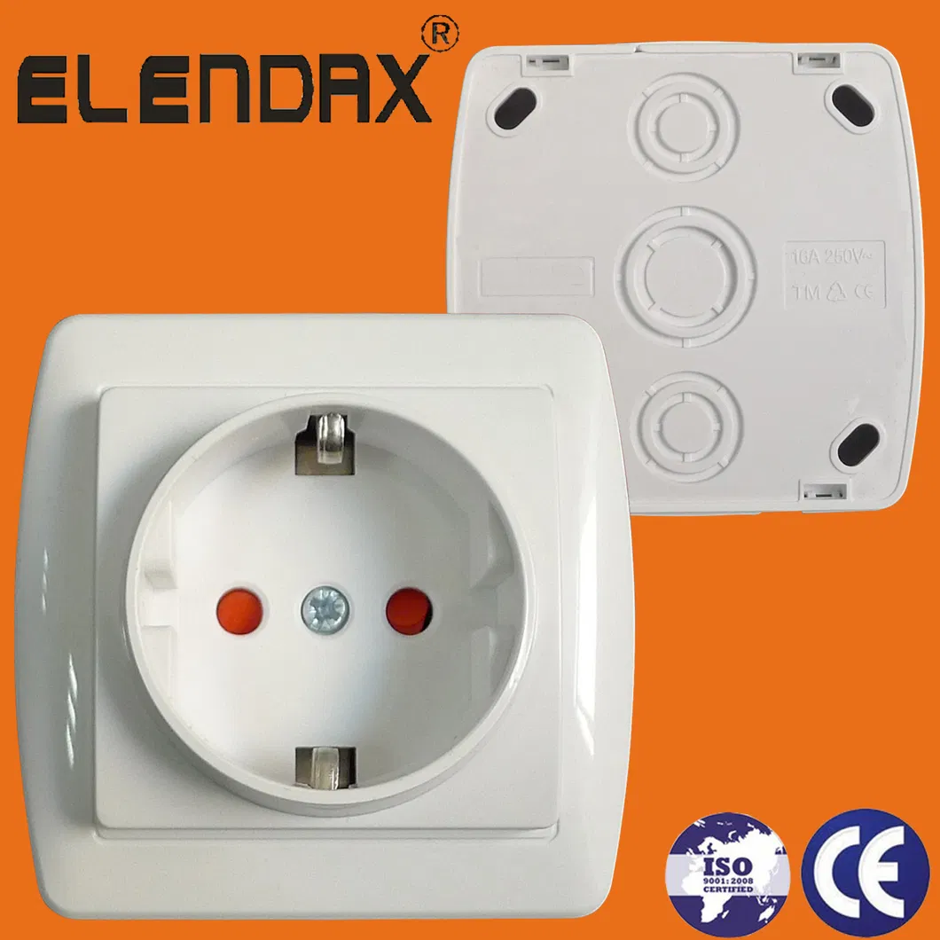 European Waterproof 2p+T Schuko Socket with Shutter (S8510)