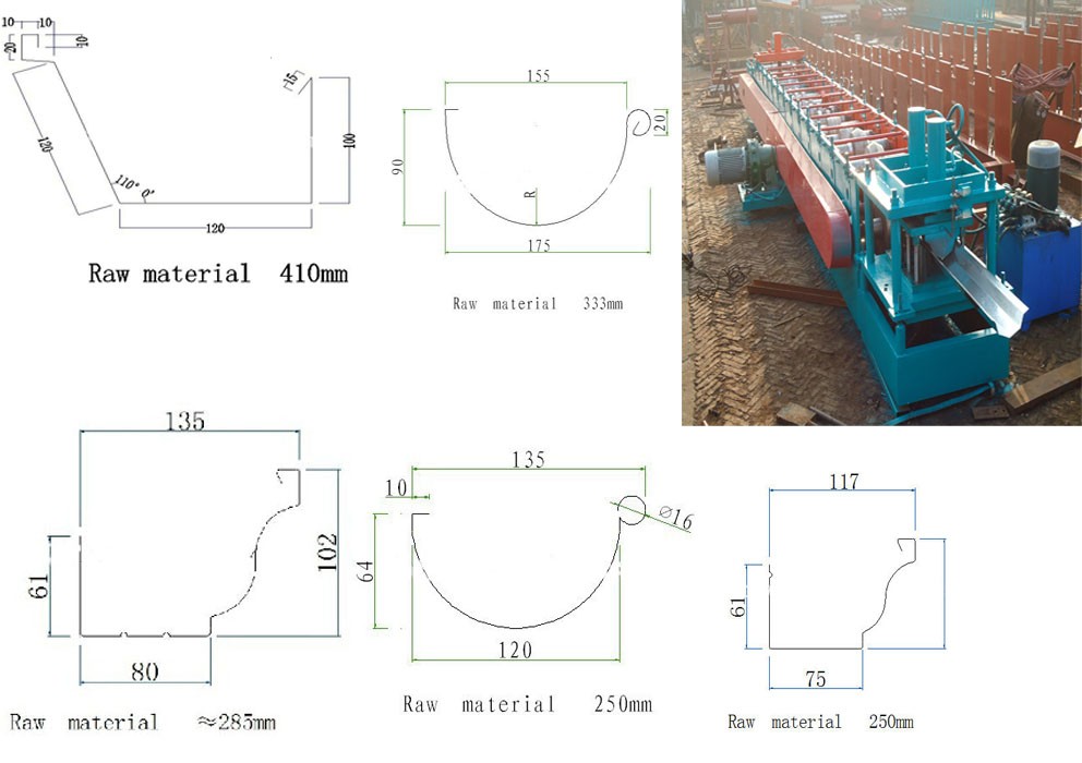 double layer roofing sheet used gutter machine for sale