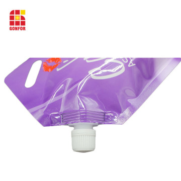 Stand up spouted pouch for liquid soap packaging