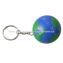 Fancy Earth-shaped Keychains, Blue and Green