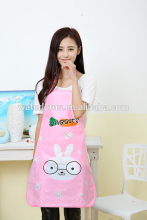 PEVA material kitchen cooking waterproof apron for women with printing