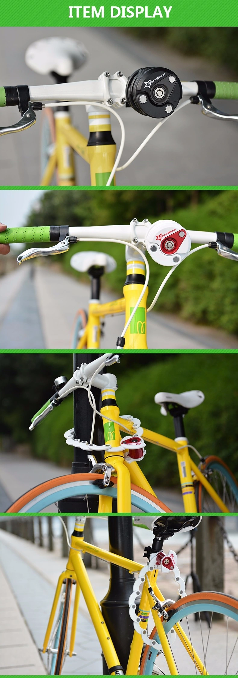 Rockbros Bike Anti Theft Mini Foldable Chain Password Lock Folding-Locks Hamburg-Lock Bicycle Cycling Locks 4 Colors