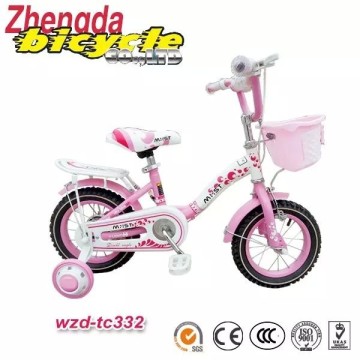 racing kids bike with plastic basket for girl