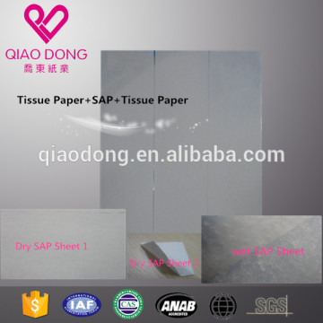 Super Absorbent Hygienic Raw Material Breathable SAP Sheet Core
