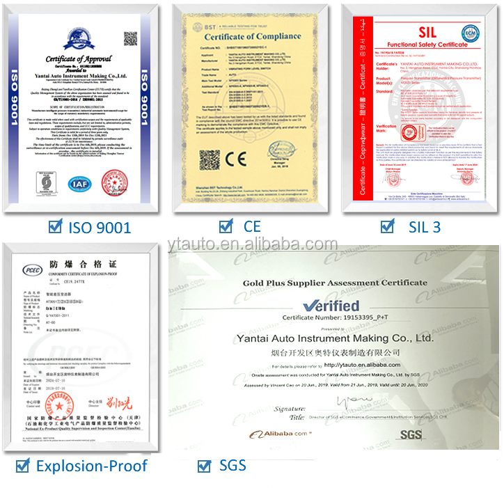 Flat film pressure transmitter with explosion proof 0-300psi