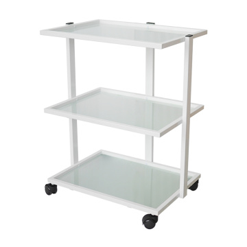 Salon Glass Trolley Cart With Wheels