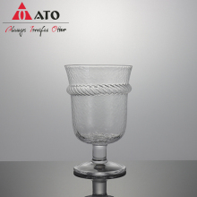 Lead-free stemware wine goblets with carved patterns cup