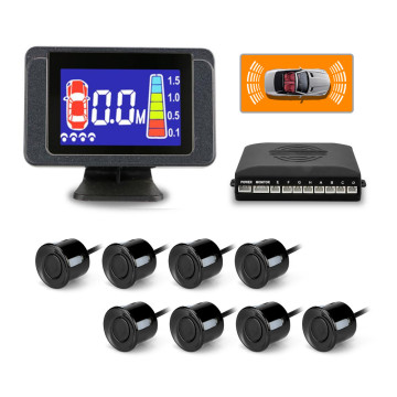 8-Pc Display Sensor Parking Assist Front and Rear