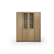 6.5ft High Post-modern Wooden Modular Bookcase Cabinet