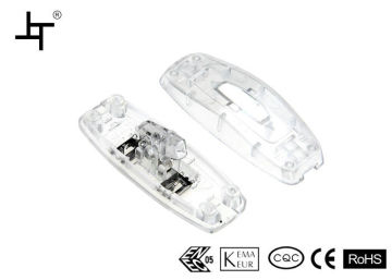 Plastic In Line Power Cord Line Switch , Transparent Electronic Wire Switch