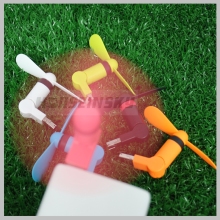 2-In-1 Micro USB OTG Fan Mini Small Portable Rotating Cooler USB Desk Fan ABS Fan for Laptop Notebook