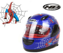 HUADUN spiderman kids motor helmet, cartoon pattern children full face motorcycle helmet HD-203