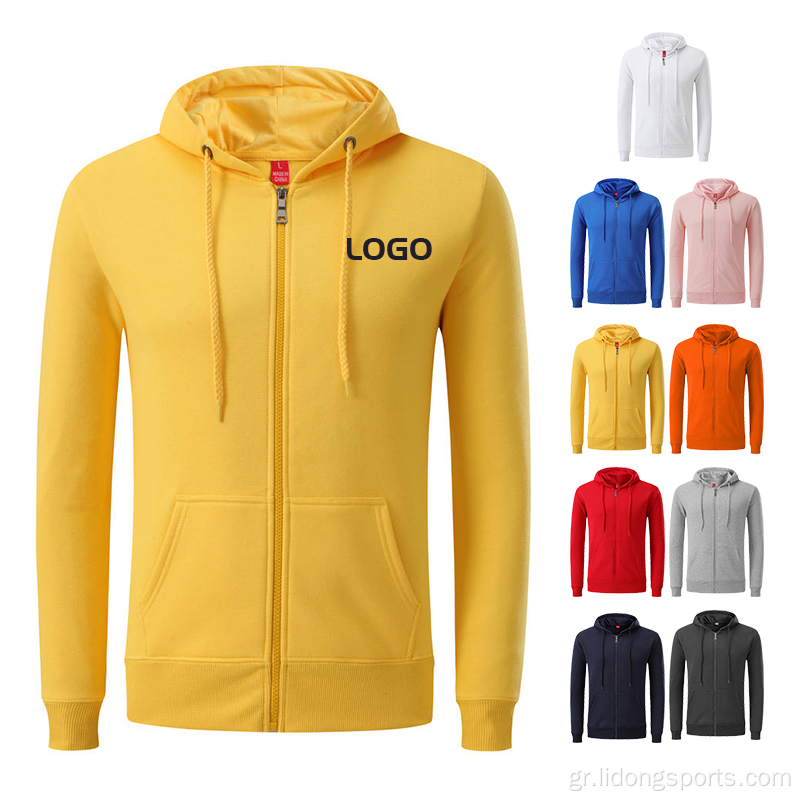 Υψηλής ποιότητας casual φερμουάρ επάνω φούτερ hoodie unisex