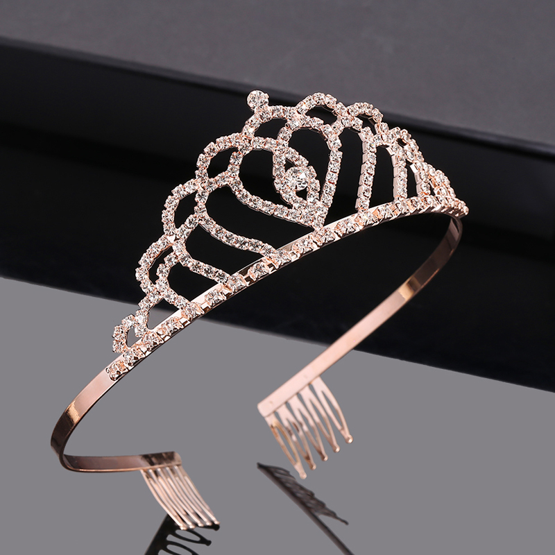 Women's Crown Tiara Girls Princess Rhinestone With Comb