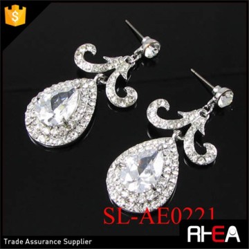 CZ diamond Drop earring Fashion earring silver earring