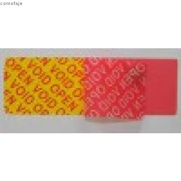 High residue void temper security label