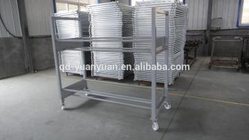 4 Wheels Mobile Tyre Rack/Tyre Hand Trolley