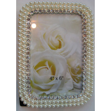 Cadre Photo en alliage avec des cristaux et perles
