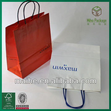 small kraft red paper bags