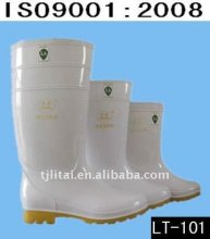 white pvc safety work boot