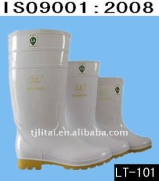 white pvc safety work boot