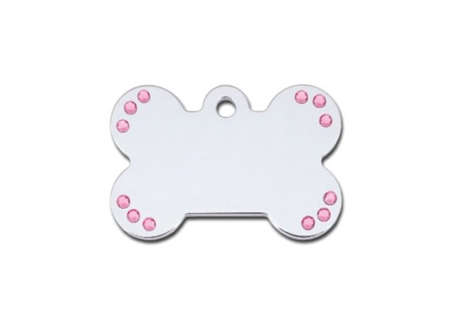 Aangepaste metalen blanco Rhinestone Dog Tag