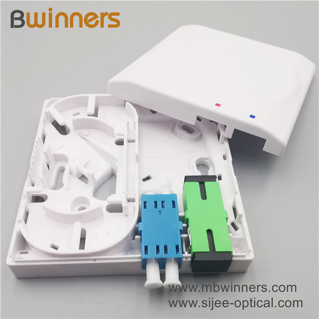 2 Ports Fiber Faceplate Ftth Fiber Optic Socket Panel Fiber Wall Socket