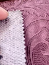 Eco-Friendly PVC Embossed Leather Roll, Stain-Resistant Coating with Printed Knitted Fabric Backing for Furniture, Car & Bedding