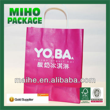 pink paper bags wholesale